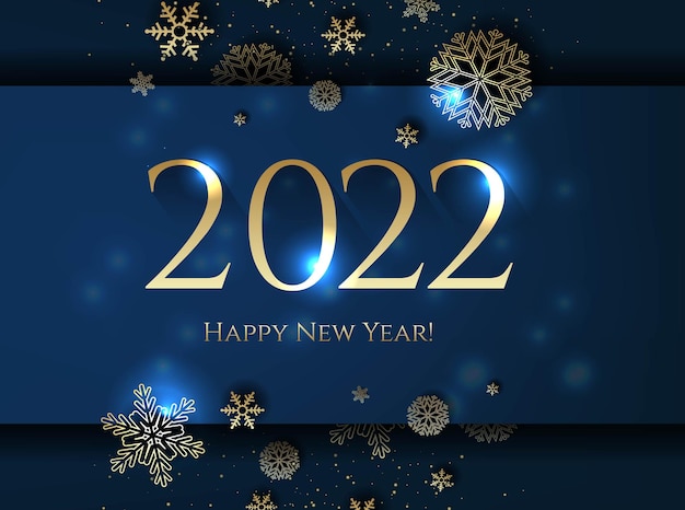 Vector new years text isolated blue background