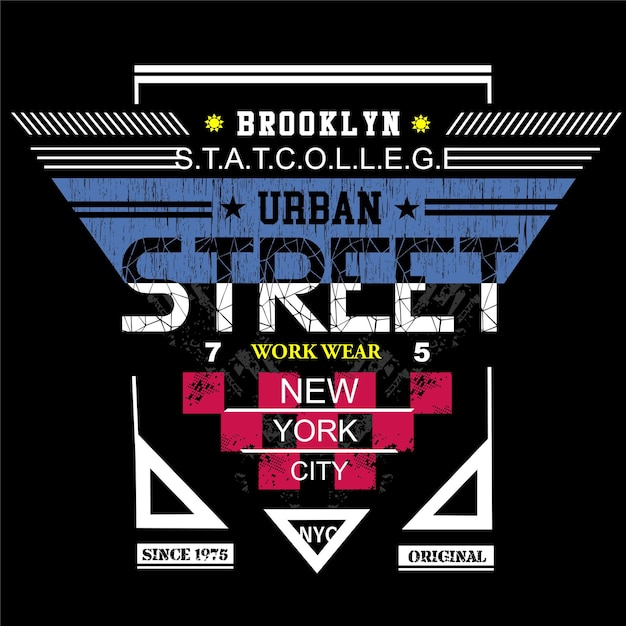 new yorik city slogan tee grafische typografie voor print t-shirt illustratie vector