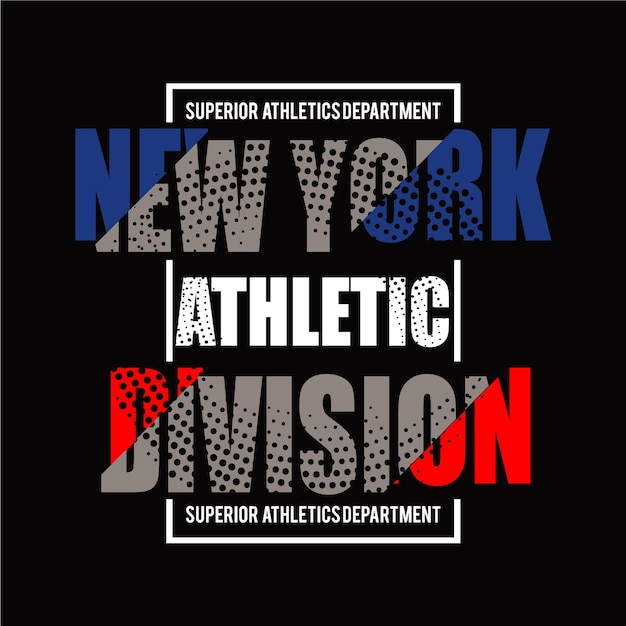 New york athletic division,design typography vector illustration