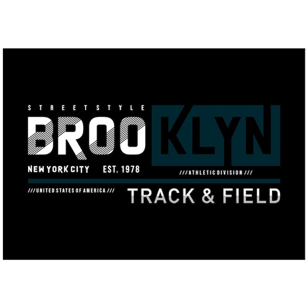 New York Brooklyn atletische sport typografie voor tshirt print