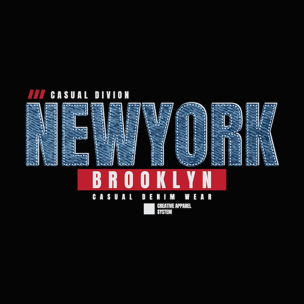 New york brooklyn tshirt en kledingontwerp