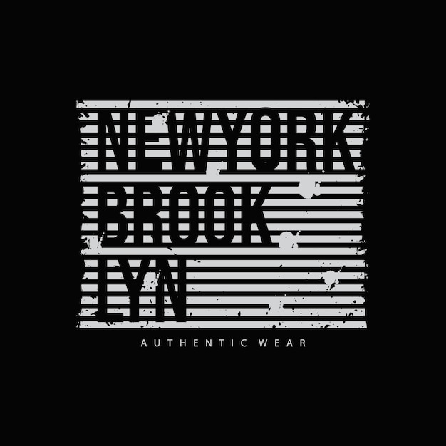 New york brooklyn tshirt en kledingontwerp