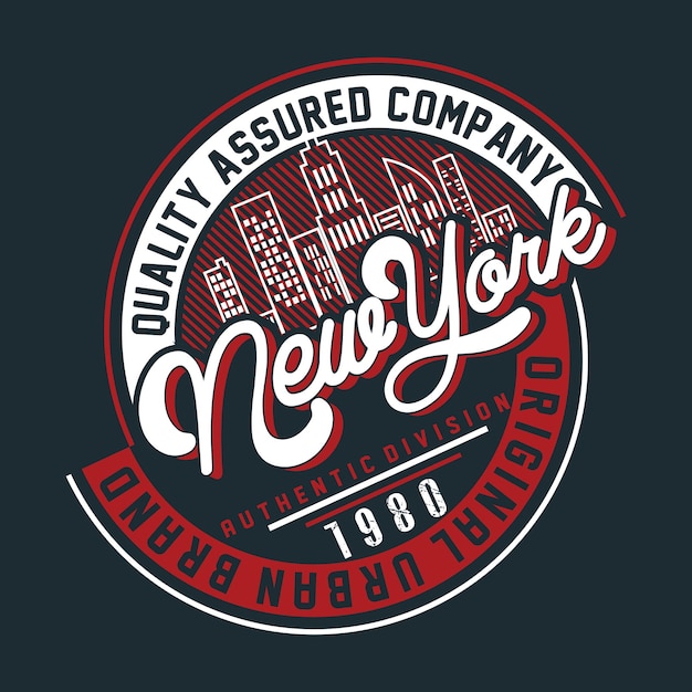 New york brooklyn typography for print ilustration t shirt vector art vintage