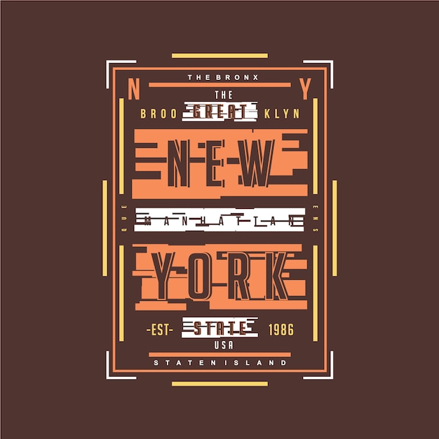 New york city abstract grafisch typografieontwerp