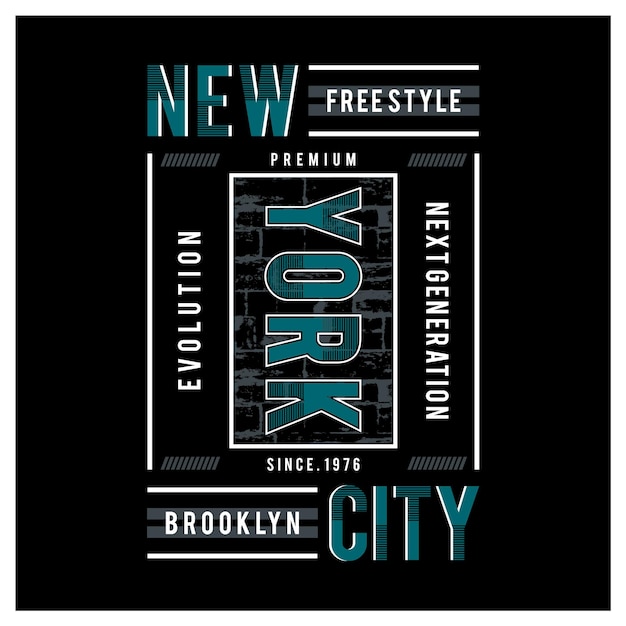 New york city abstract graphic typography vector t shirt design