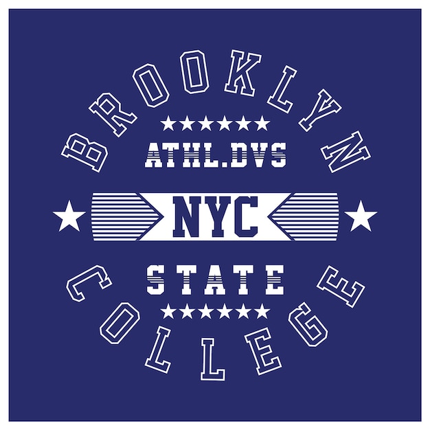 Vector new york city athletic division graphic t shirt design