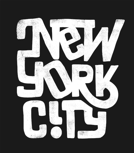 New york city - belettering van ontwerp. handgeschreven offerte.