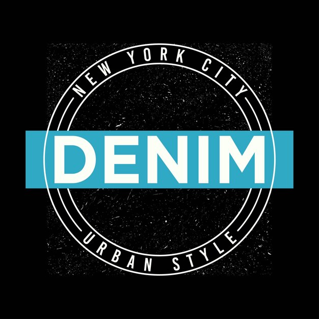 Vector new york city denim stedelijke stijl typografie tshirt ontwerp