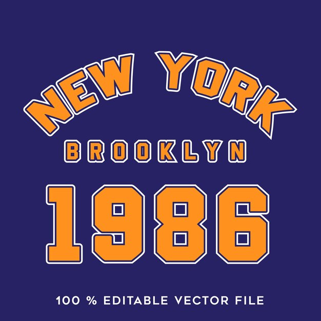 New York City Editable Text Effect vector