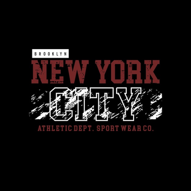 New york city effetto grunge design tipografia illustrazione grafica vettoriale per la stampa di magliette e altri