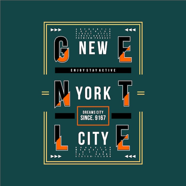 New york city grafisch ontwerp t-shirt