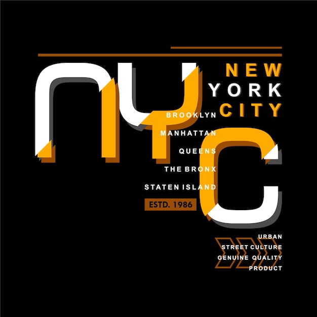 New York City grafische typografie vector t-shirt goed voor klaar printen