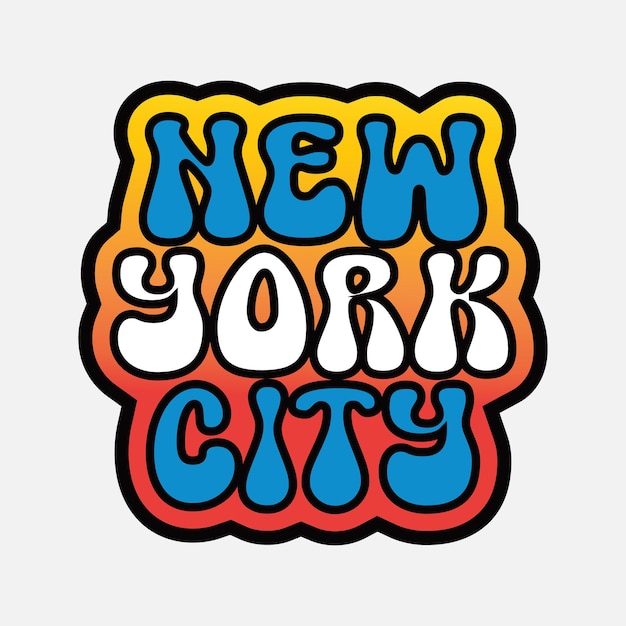 Vettore new york city grafitti tipografia design