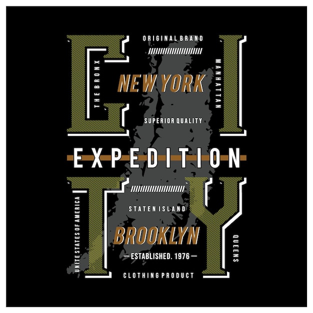 New york city graphic typography t shirt design