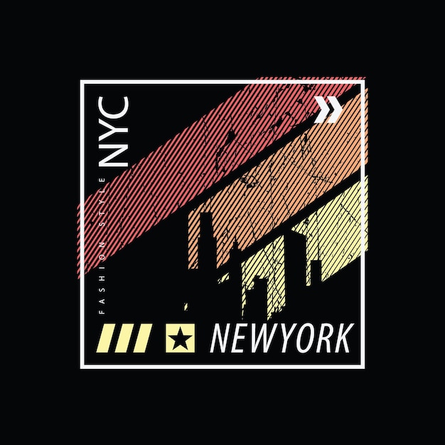 New york city illustration typography vector t shirt design