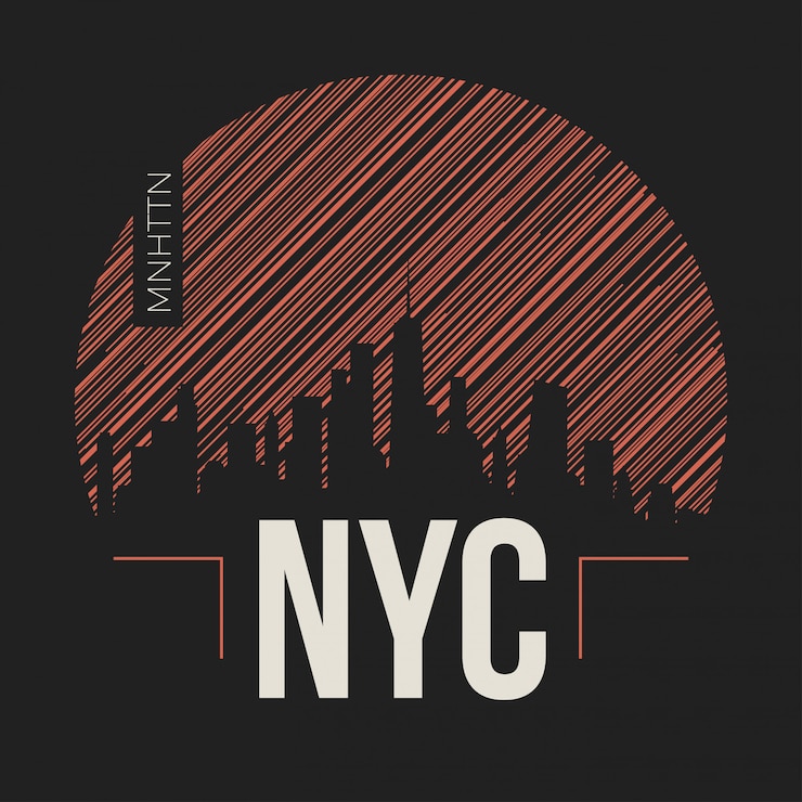 Vector new york city label