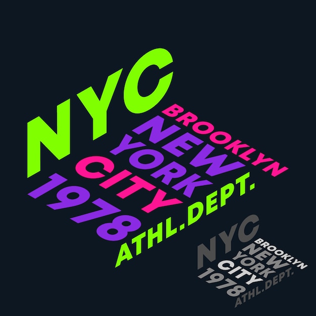 Vector new york city, lettering