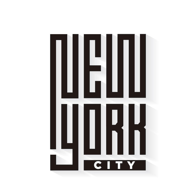 New york city logo apparel and tshirt trendy design Typography graphics print