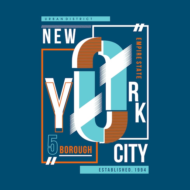 New york city medern vintage typografie ontwerp
