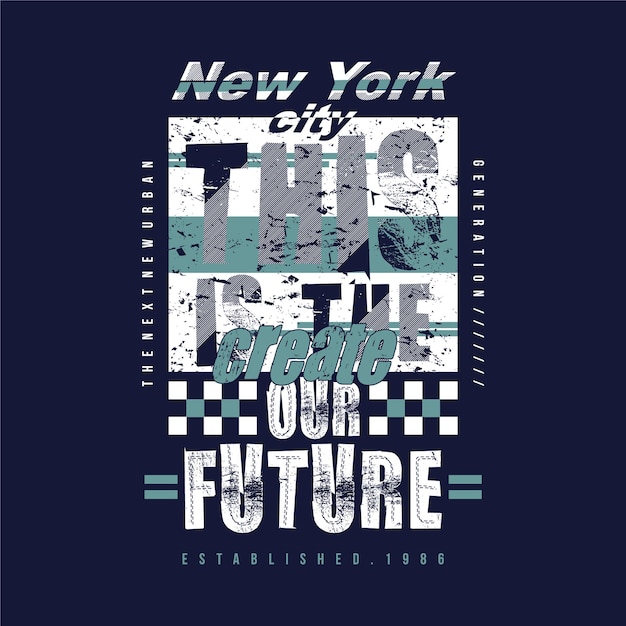 New York City met slogan belettering