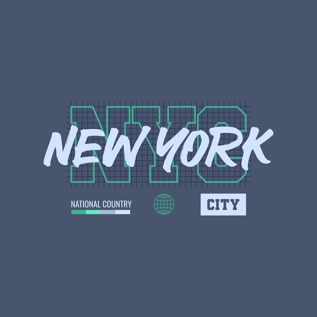 New York City moderne en stijlvolle typografie slogan Kleurrijk abstract ontwerp voor print t-shirt