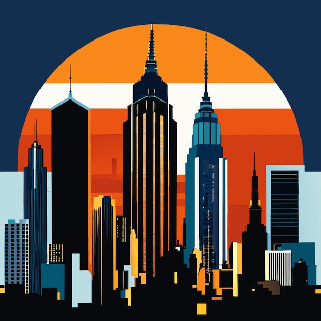 Vector new york city skyline