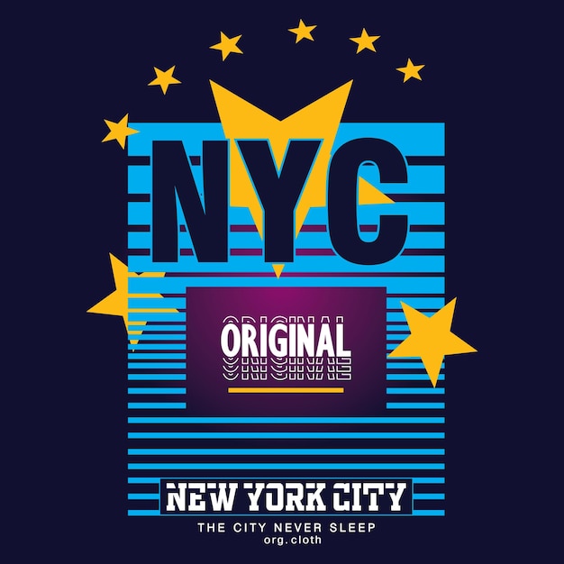 New york city slogan typografie grafisch ontwerp voor t-shirt illustratie vector