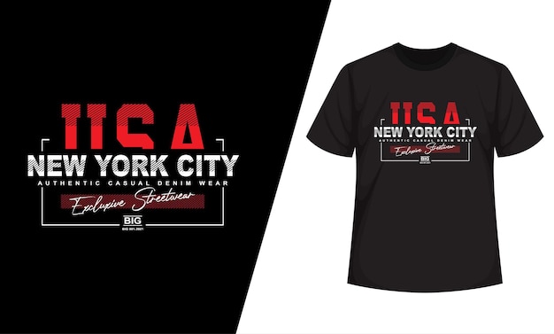 Maglietta e abbigliamento street wear di new york city