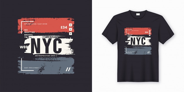 New York City stylish t-shirt and apparel abstract poster.