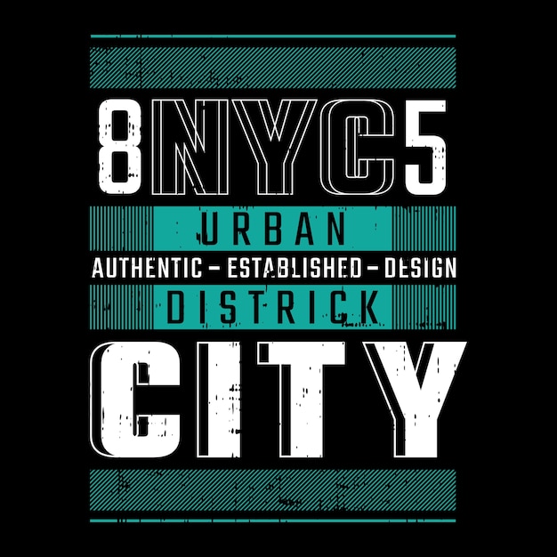 뉴욕시 티셔츠 타이포그래피 디자인