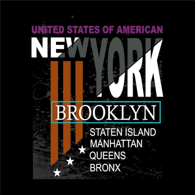 New York city tee grafische typografie voor print illustratie t-shirt vector kunst vintage