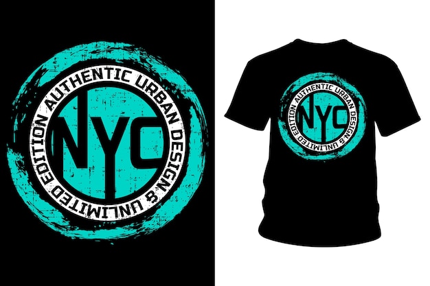 New York City tekst t-shirt typografie