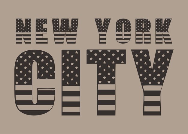 New York City text effect grunge style vector