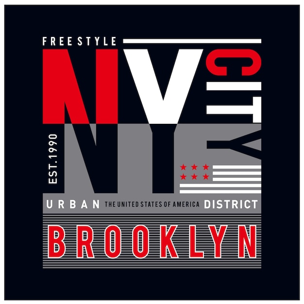 New york city tshirt graphic vector