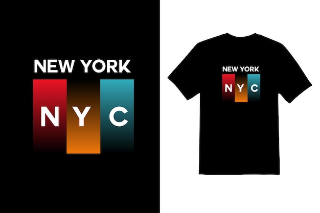 Design della maglietta del carattere tipografico di new york city