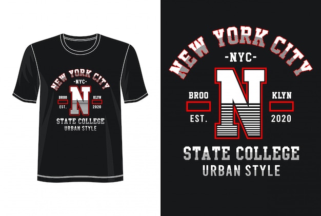 New York City typografie voor print t-shirt