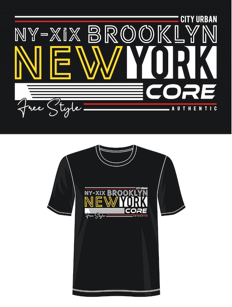 New york city typografie voor print t-shirt