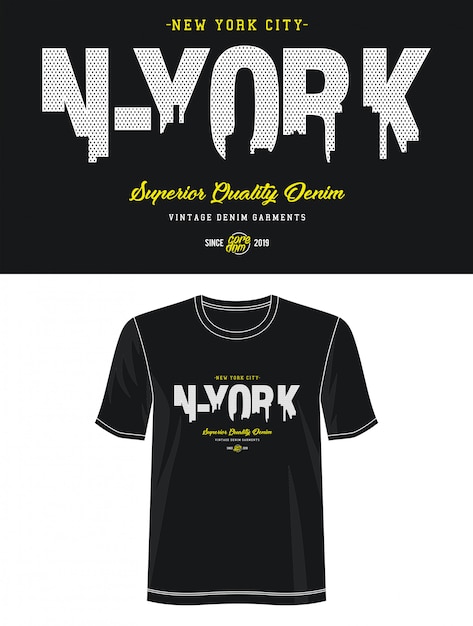 New york city typografie voor print t-shirt