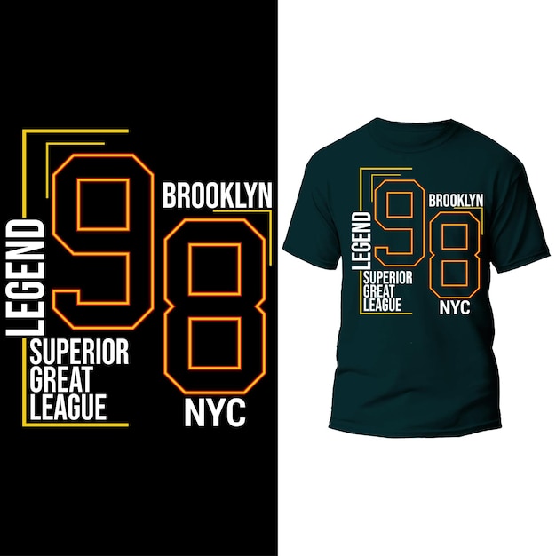 Design tipografico di new york city mock up t shirt grafica