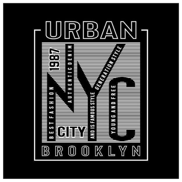 New york city typography design for t shirt print