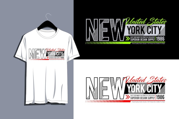 New york city typography design for tshirt