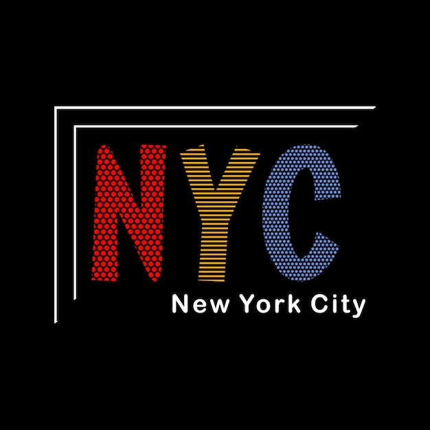 プリントtシャツのニューヨーク市タイポグラフィデザインベクトル