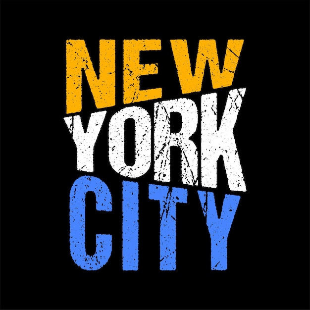 new york city typography design vector for print t shirt