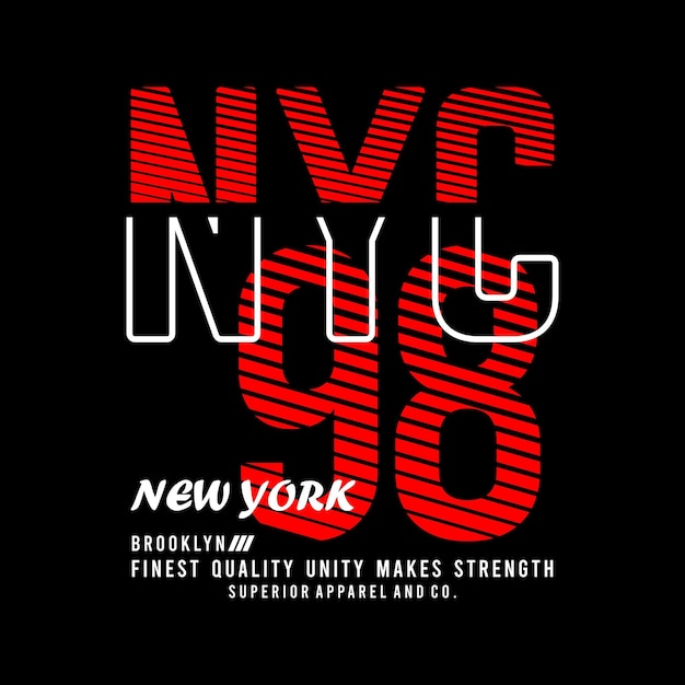 new york city typography design vector for print t shirt