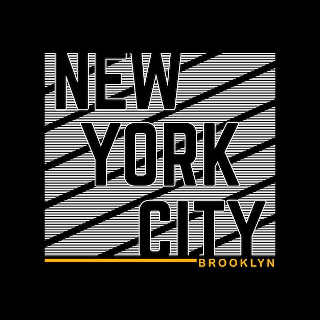 new york city typography design vector for print t shirt