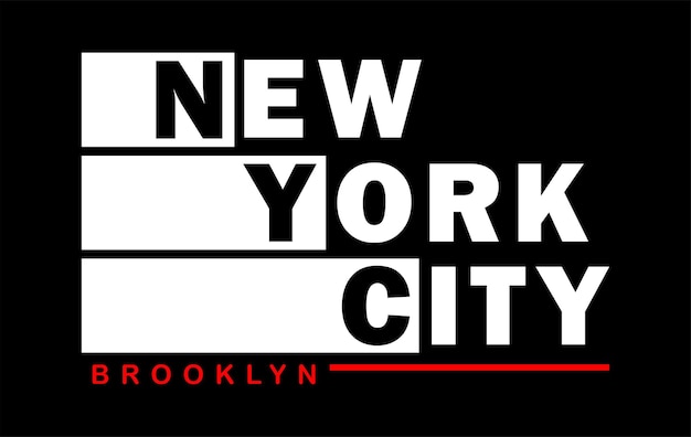 new york city typography design vector for print t shirt