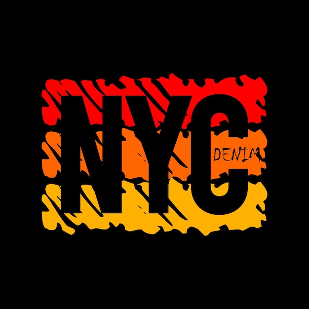 new york city typography design vector for print t shirt