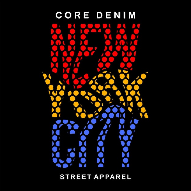 new york city typography design vector for print t shirt