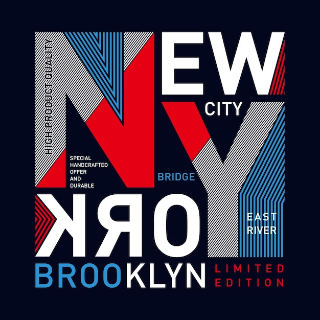 New york city typography graphic t shirt design vector illustration