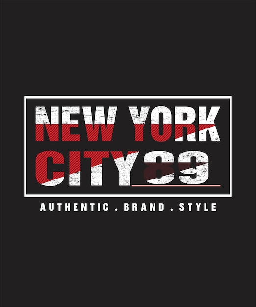 Stampa del design della t-shirt tipografica della città di new york